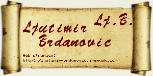 Ljutimir Brdanović vizit kartica